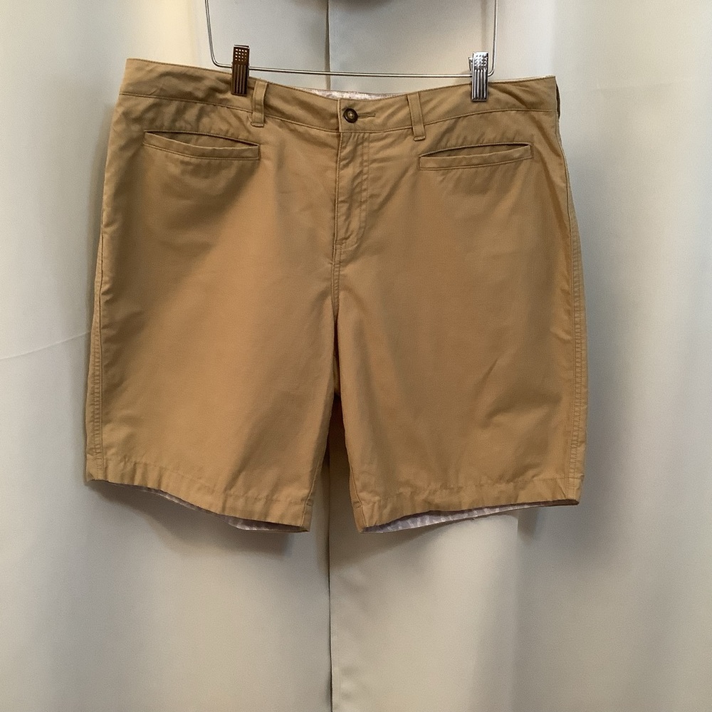 Horny Toad Shorts Women’s Size 12 Cotton, Zipper, Pockets High Waist Tan
